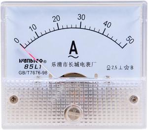 Unique Bargains AC 0-50A Analog Panel Ammeter Gauge Ampere Current Meter 85L1 2.5 Error Margin