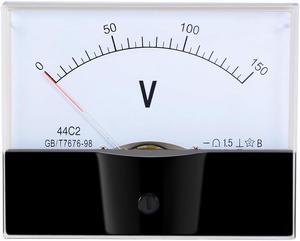 Unique Bargains DC 0-150V Analog Panel Voltage Measuring Volt Meter 44C2 1.5% Error Margin