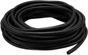 Unique Bargains 20M 13mm Outside Dia Corrugated Bellow Conduit Tube for Electric Wiring Black