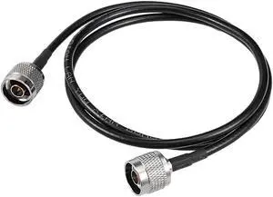 Unique Bargains 1M N-Type Male to N-Type Male Antenna RF Coaxial Extension Pigtail Cable Black