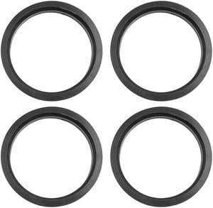 4pcs Black Plastic Car Wheel Bore Center Collar Hub Centric Ring 73.1-63.4mm