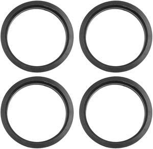 4pcs Black Plastic Car Wheel Bore Center Collar Hub Centric Ring 73.1-64.1mm