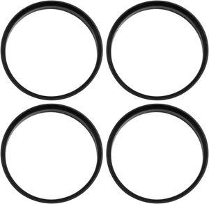 4pcs Black Plastic Car Wheel Bore Center Collar Hub Centric Ring 67.1-66.1mm