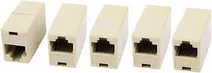 5Pcs Cat5 RJ45 8P8C Lan Network Ethernet Cable Extender Joiner Adapter Coupler