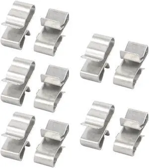 10Pcs Solar Mounting Stainless Steel Cable Clamp Clip Fit for 2 x 6mm Dia Cable