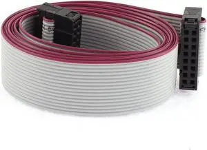 2.54mm Pitch 2 x 8 Pin 16 Pin 16 Wire IDC Flat Ribbon Cable 100cm Length