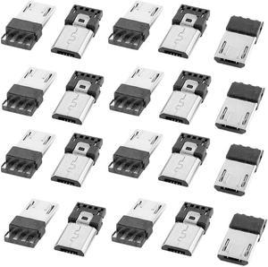 10 Pcs Micro USB Male Type B 5-Pin Jack Port Solder Connector