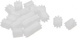 20Pcs 2mm Aperture Plastic DIY Model 8 Teeth Spur Gear 5mm x 5mm