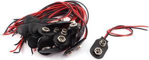 20pcs 14cm Wire Faux Leather 9V Block Battery Clips Buckles DIY Connectors