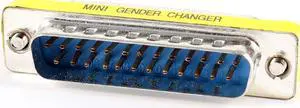Unique Bargains DB-25 DB25 Male to Male M/M Mini Gender Changer Connector Adapter