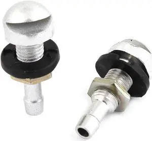 Unique Bargains Vehicle Car Windshield Sliver Tone Metal Washer Nozzle 2 Pcs
