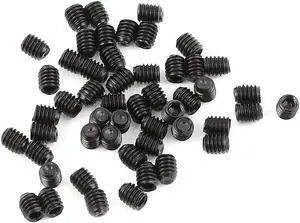 50 Pcs 2.5 x 3mm Thread Hexagon Socket Drive Cup Point Head Grub Screws