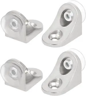 Stainless Steel 90 Degree Angle Glass Shelf Support Fixing Clip Bracket 4pcs