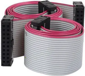 2pcs 2.54mm 20-Pin Female to Female IDE PATA Extension Flat Ribbon Cable 50cm