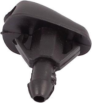 Unique Bargains Black Plastic Car Auto Window Windshield Washer Spray Sprayer Nozzle Pair