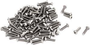 100 Pcs M2.5x10mm Stainless Steel Hex Socket Button Head Bolts Screws 11mm Long