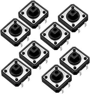 12x12x7.3mm Panel Momentary 4-Pin PCB DIP Tactile Tact Push Button Switch 10PCS