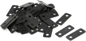 50pcs 24mmx9mmx0.5mm Flat Corner Brace Angle Plate Repair Bracket Black