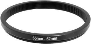 Unique Bargains Camera Parts 55mm-52mm Lens Filter Step Down Ring Adapter Black