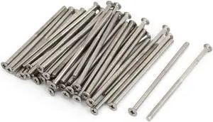 Unique Bargains M4x80mm Stainless Steel Countersunk Flat Head Cross Phillips Screw Bolts 50pcs