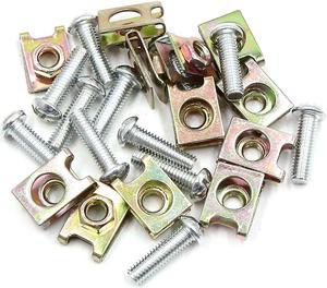 12pcs 6mm Thread Dia License Plate Fairing Clips Kit for Motorcycle Car