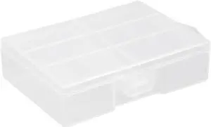 Unique Bargains Clear Plastic Case Holder Storage Box Container for 24 x AAA Battey