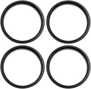 4pcs Black Plastic Car Wheel Bore Center Collar Hub Centric Ring 73.1-66.6mm