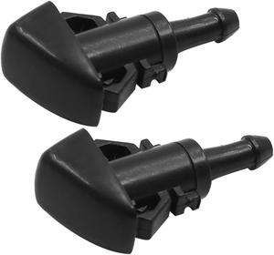 2pcs Black Plastic Front Windshield Wiper Washer Nozzles 15878745 for Chevrolet