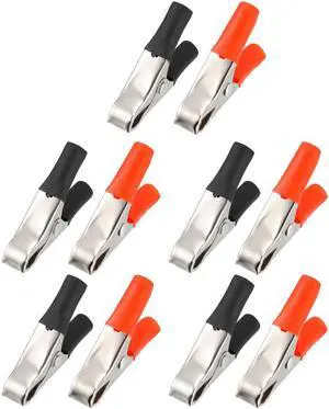 Alligator Clips Clamps , Crocodile Alligator Jumper Electric Test Clips Helper with Protective Insulation Cover for Circuit Testing , 20pcs
