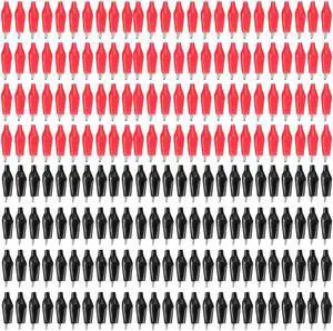 Alligator Clips Clamps , Crocodile Alligator Jumper Electric Test Clips Helper with Protective Insulation Cover for Circuit Testing , 200pcs