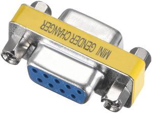 DB9 VGA Gender Changer 9 Pin Female to Female 2-row Mini Gender Changer Coupler Adapter Connector for Serial Applications Blue Pack of 5