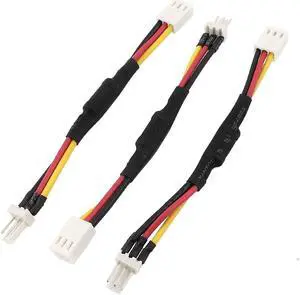 3Pcs 3P Computer Case Fan Reduce Speed Noise Transform Resistor Cable Wire