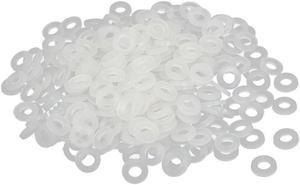 M3 x 6mm x 1mm Nylon Flat Washers Spacers Gaskets Fastener White 300PCS