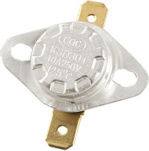 Unique Bargains KSD301 Gold Tone Terminals 125C N.C Temperature Controlled Switch Thermostat