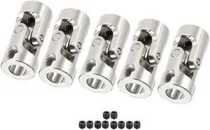 5pcs 6mm to 6mm Rotatable Universal Steering Shaft U Joint Coupler L23XD11