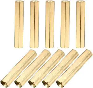 M3 x 25mm Female/Female Thread Brass Hex Standoff PCB Pillar Spacer 10pcs