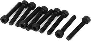 M3 x 20mm 12.9 Alloy Steel Hex Hexagon Socket Head Cap Screws Black 10pcs