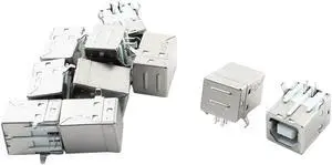 Unique Bargains 10 Pcs USB2.0 B Type Printer PCB Board Female Socket Connector