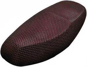 XXL Black Red Motorcycle Net Mesh Seat Full Cover Breathable Protector Cushion