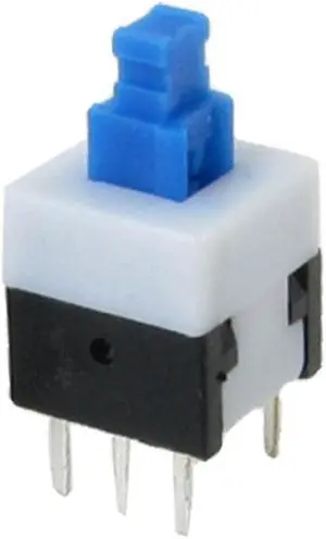 Unique Bargains 20 Pcs 8 x 8mm Torch Latching Tact Tactile Push Button Switch DPDT 6 Pin DIP PCB