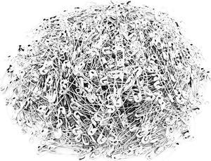 Unique Bargains 1000 Pcs Silver Tone Metal Safety Pins Clothing Trimming Office Home