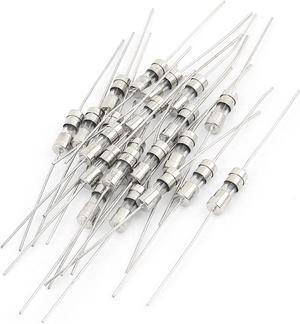 20pcs AC 250V 1A 4x11mm Slow-blow Acting Axial Lead Glass Fuse 6.5cm Length