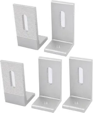 5pcs 80x40x40mm Stainless Steel L Shape Solar Panel Mounting Brackets Roof Hook