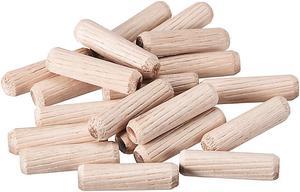 8x30mm Wooden Dowel Wood Kiln Dried Fluted Beveled Hardwood 20pcs