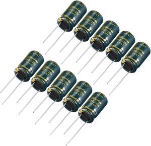Aluminum Radial Electrolytic Capacitor Low ESR Green with 680uF 25V 105 Celsius Life 3000H 10 x 17mm High Ripple Current,Low Impedance 10pcs
