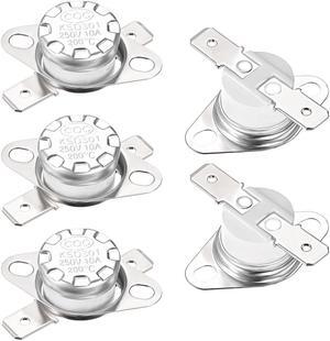 Flexible Temperature Control Switch Thermostat 200°C 10A N.C 6.3mm Pin 5pcs