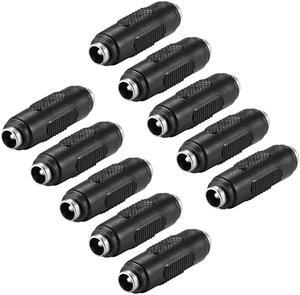 DC Female to Female Connector 5.5mm x 2.5mm Power Cable Jack Adapter Black 10Pcs DC Female to Female Connector 5.5mm x 2.5mm Power Cable Jack Adapter Black 10Pcs