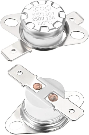 KSD301 Thermostat, Temperature Control Switch 150°C 10A , Normally Closed N.C 2pcs KSD301 Thermostat, Temperature Control Switch 150°C 10A , Normally Closed N.C 2pcs