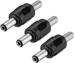 DC Male to Male Connector 5.5mm x 2.5mm Power Cable Jack Adapter Black 3Pcs DC Male to Male Connector 5.5mm x 2.5mm Power Cable Jack Adapter Black 3Pcs
