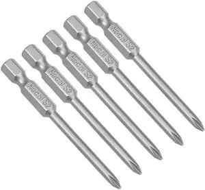 5Pcs 1/4-Inch Hex Shank 65mm Length Phillips 3.5PH1 Magnetic Screw Driver S2 Screwdriver Bits